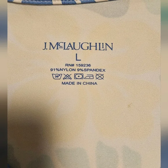 NWT J. McLaughlin Dorte Dress: Multi Hibiscus Print: Size- Large: UPF 50+ - Picture 9 of 12